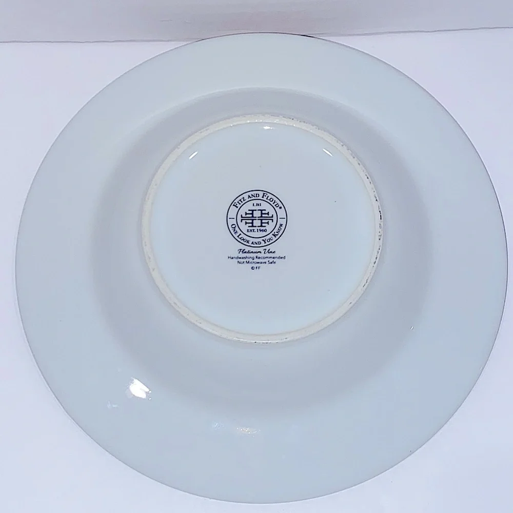 Fitz and Floyd Platinum Vine 1 Soup Bowl